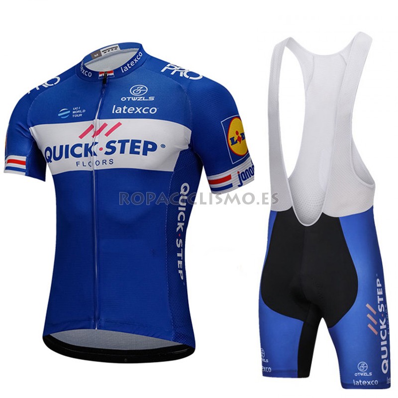 2018 Maillot Campione Quick Step Floors Tirantes Mangas Cortas a